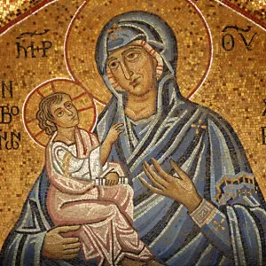 Byzantine Art. Virgin and Child. Mosaic. Xi century a. C