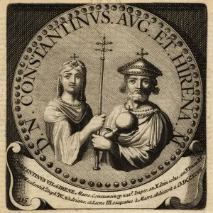 Byzantine Empress Irene and Constantine VI