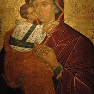 Byzantine icon. Virgin Hodegetria. XVI century. Greece