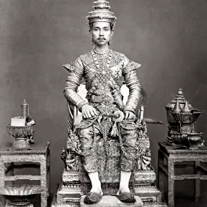 c. 1873 - Thailand Siam Chulalongkorn, King Rama V coronation