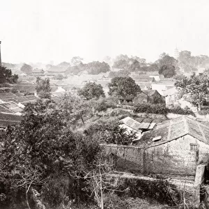c. 1880s China - rooftop view Canton (Guangzhou)