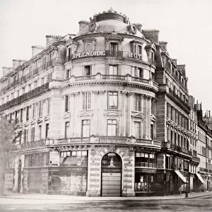 c. 1880s France Paris Vendome column, Splendide hotel