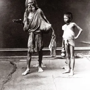 c. 1880s India - fakir or holyman, beggar