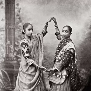 c. 1880s India - nautch girls, dancers