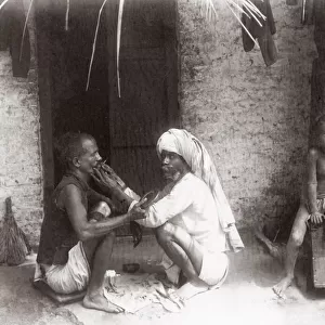 c. 1880s India - street barber