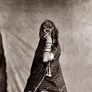 c. 1880s India - veiled woman