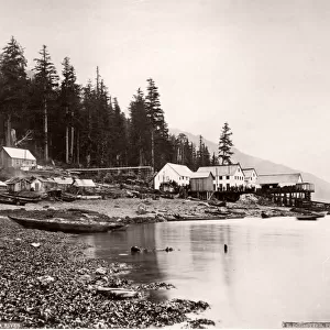 c. 1880s Inverness fish cannery, Keena River, BC Canada