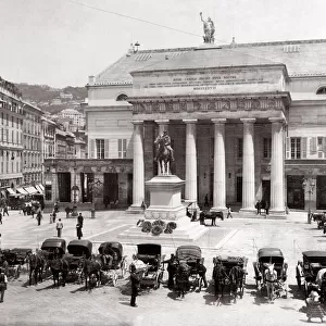c. 1880s Italy Genoa Genova - theatre Carlo Felice