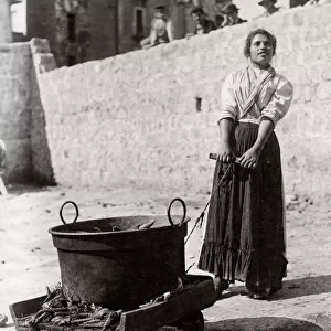 c. 1880s Italy - southern Italy probably Sicily street vendor