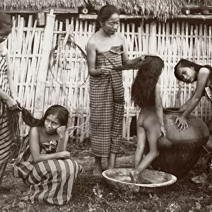 c. 1880s South East Asia - Philippines - girls and women
