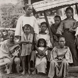 c. 1880s South East Asia - Philippines - women and children