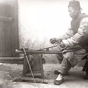 c. 1890 China - Chinese street vendor - knife sharpener