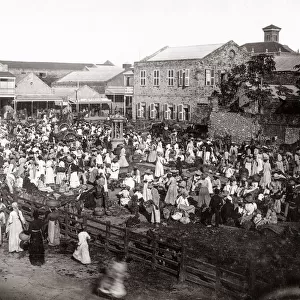 c. 1890 West Indies - market at Kingston Jamaica