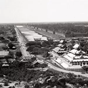 c. 1890s India Burma - the moat and fort Mandalay