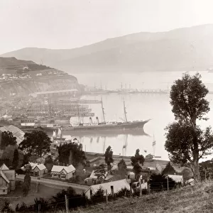 c. 1890s New Zealand - the harbour at Lyttelton
