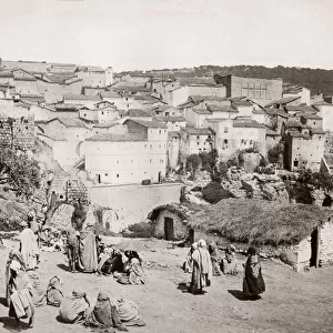 c. 1890s North Africa town with market - possibly Morocco