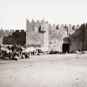 c. 1900 Palestine Israel - Damascus Gate Jerusalem