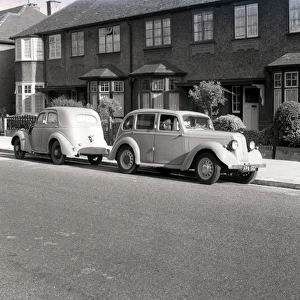 C Type Ford 10 and Hillman Minx, Hullbridge, Essex