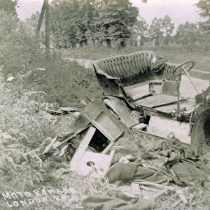 C1905 Argyll Vintage Car Accident, London Road, Guildford, E