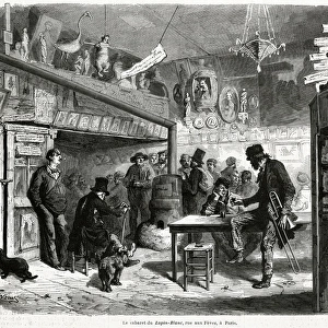 Cabaret in Lapin Blanc, Paris, 1860
