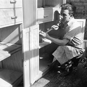 Cabinet maker, Shoreditch, London 1940s