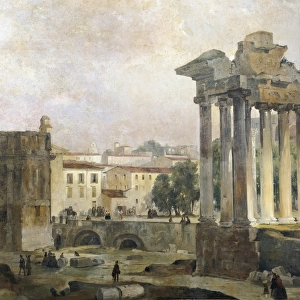 CAFFI, Ippolito (1809-1866). The Forum. mid