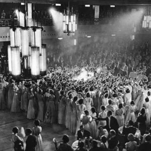 The cake surrounded at Queen Charlottes Ball, 1938