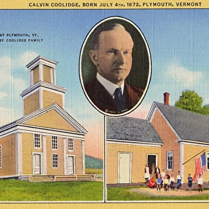 Calvin Coolidge church and school, Plymouth, Vermont, USA