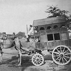 Camel-drawn vehicle, India