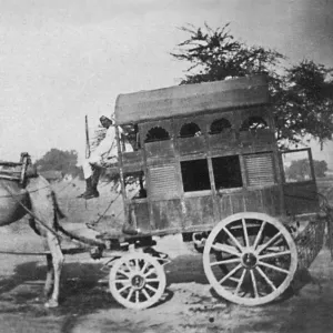 Camel-drawn vehicle, India