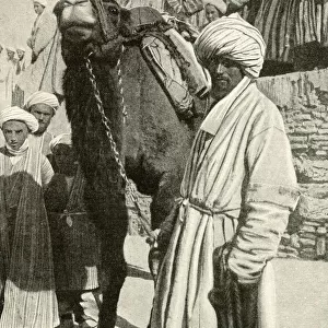 Camel rider in Bukhara, Uzbekistan, Central Asia