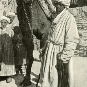 Camel rider in Bukhara, Uzbekistan, Central Asia