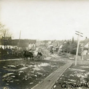 Canada - Ontario - Mining Town - A new town - street scene. Date: circa 1909