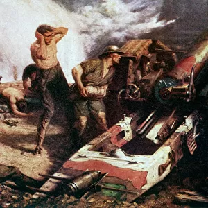 Canadian gunners, Battle of Vimy Ridge, France, WW1