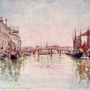 Canal in Giudecca Island - Venice, Italy