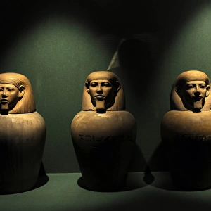 Canopic jars. Tomb 116. Cemetery A. Riqqeh. C. 1950-1800 BC