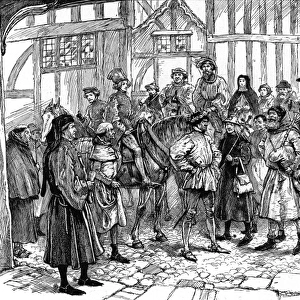 The Canterbury Pilgrims in the Yard of the Tabard Inn, 1387