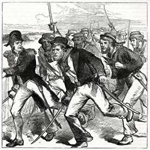 Captain Rowland Money leading the Blue-Jackets, Battle of New Orleans, 8 January 1815
