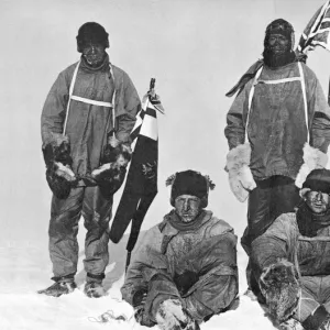 Captain Scott and his men at the South Pole, 1912