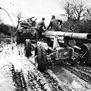 Captured German 155-mm Gun, Italy; Second World War, 1944