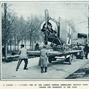 A captured German Fokker plane