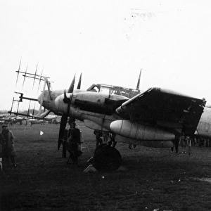 Captured Messerschmitt Bf110G-4 night fighter