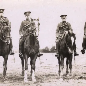 Carabiniers, 6th Dragoon Guards, on horseback, WW1