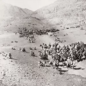 Caravan heading into the Khyber Pass, North West Frontier