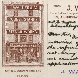 Card from J Waller & Co to an unsuccessful job applicant