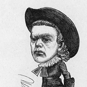 Caricature of the actor and dramatist Harry Paulton