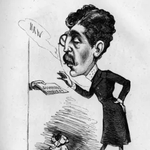 Caricature of the actor-manager Sir. Squire Bancroft