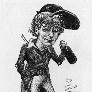 Caricature of the actor and playwright Dion Boucicault