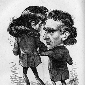 Caricature of the actors Edwin Booth and Henry Irving