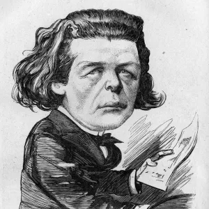 Caricature of Anton Rubinstein, composer and pianist